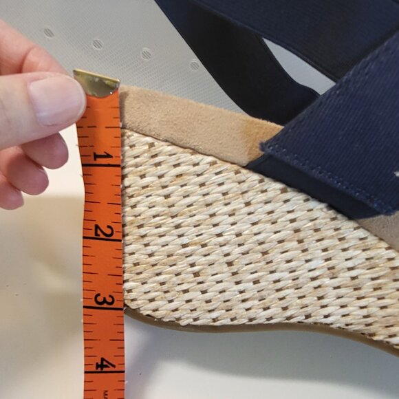 Life Stride Soft System navy blue wedge sandals EUC worn once size 9.5 - Picture 11 of 13